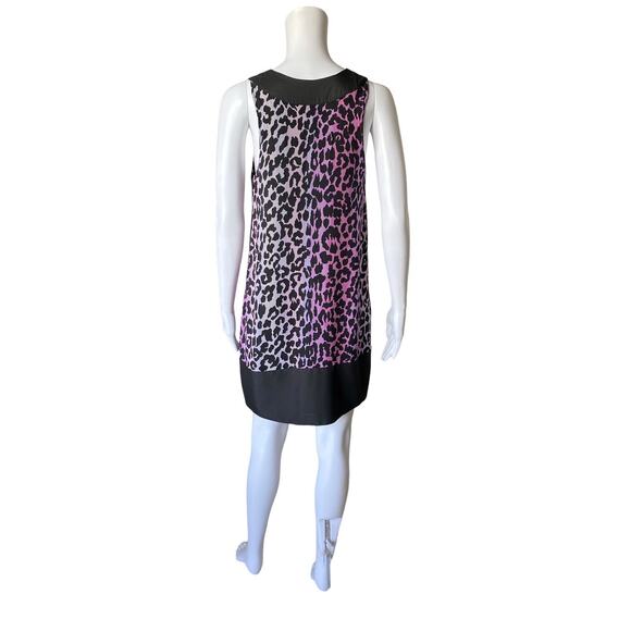 EXPRESS Womens Size Small Animal Print Sleeveless Silk Scoop Neck Shift Dress - Picture 4 of 7